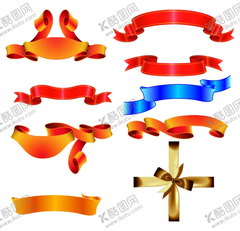 编号：50175901240943119866【酷图网】源文件下载-红色飘带