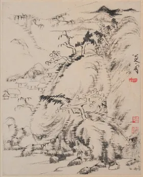 山水画清朝生活中国风清代