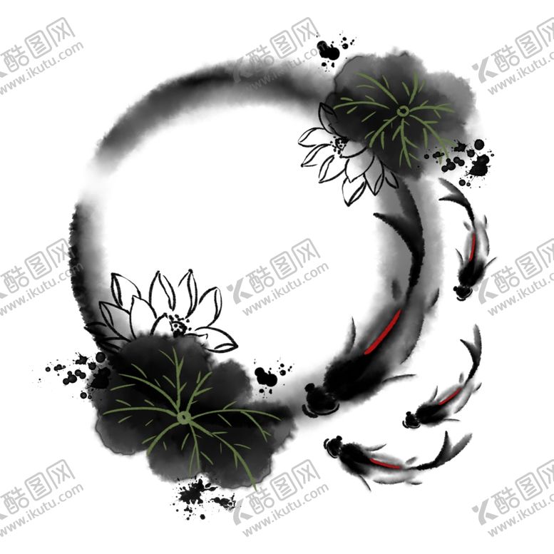 编号：36422109282153136024【酷图网】源文件下载-水墨素材毛笔画素材墨迹素材