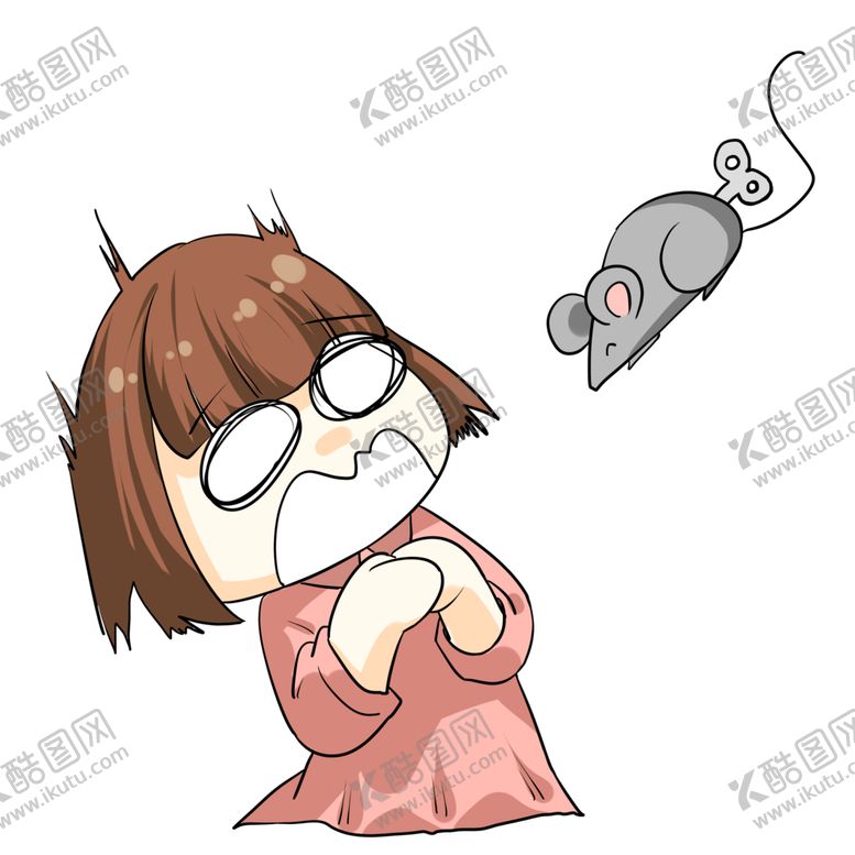 编号：40912901310414577157【酷图网】源文件下载-愚人节害怕的老鼠插画