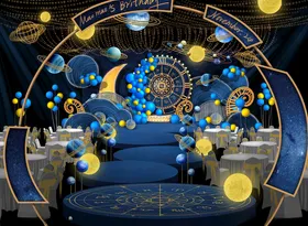 星空主题定制平面设计主舞台