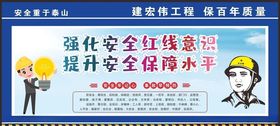 安全生产施工展板建筑工地海报标语