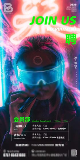 酒吧招聘海报