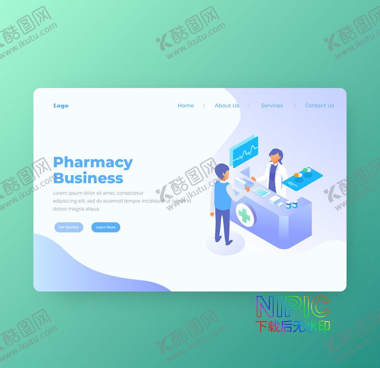 编号：92909705150904552392【酷图网】源文件下载-2.5d医院接待
