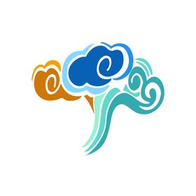 彩色祥云元素