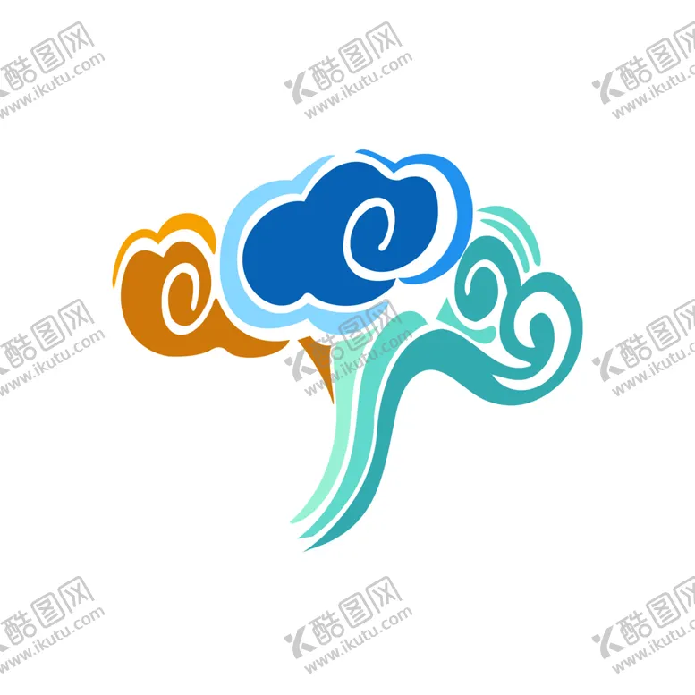 编号：37516805071247403447【酷图网】源文件下载-彩色祥云元素