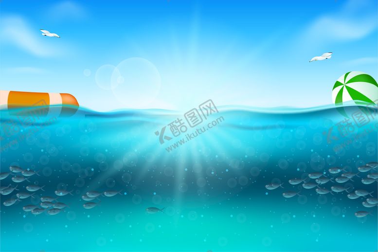 编号：58137909200544153721【酷图网】源文件下载-夏日沙滩背景