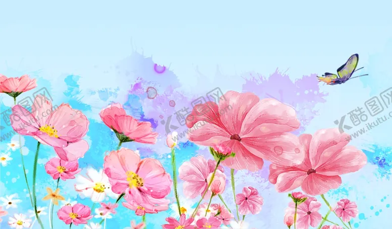 编号：50379503071529384769【酷图网】源文件下载-水彩花朵