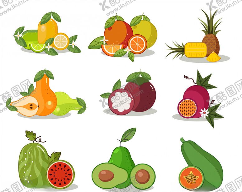 编号：15706509271325145209【酷图网】源文件下载-彩色水果设计