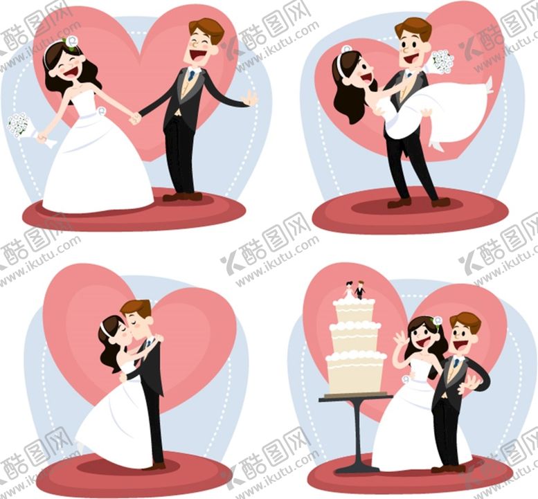 编号：54068709131208145926【酷图网】源文件下载-卡通婚礼