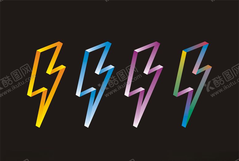 编号：36998710052322192889【酷图网】源文件下载-闪电效果图矢量