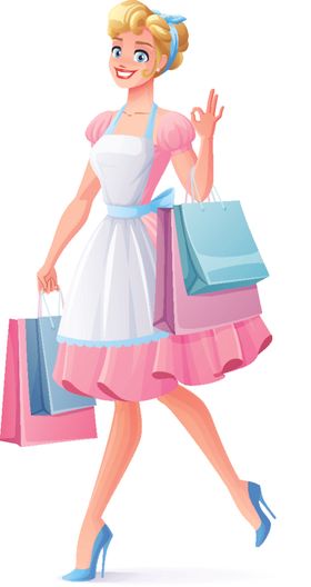 时尚购物女人