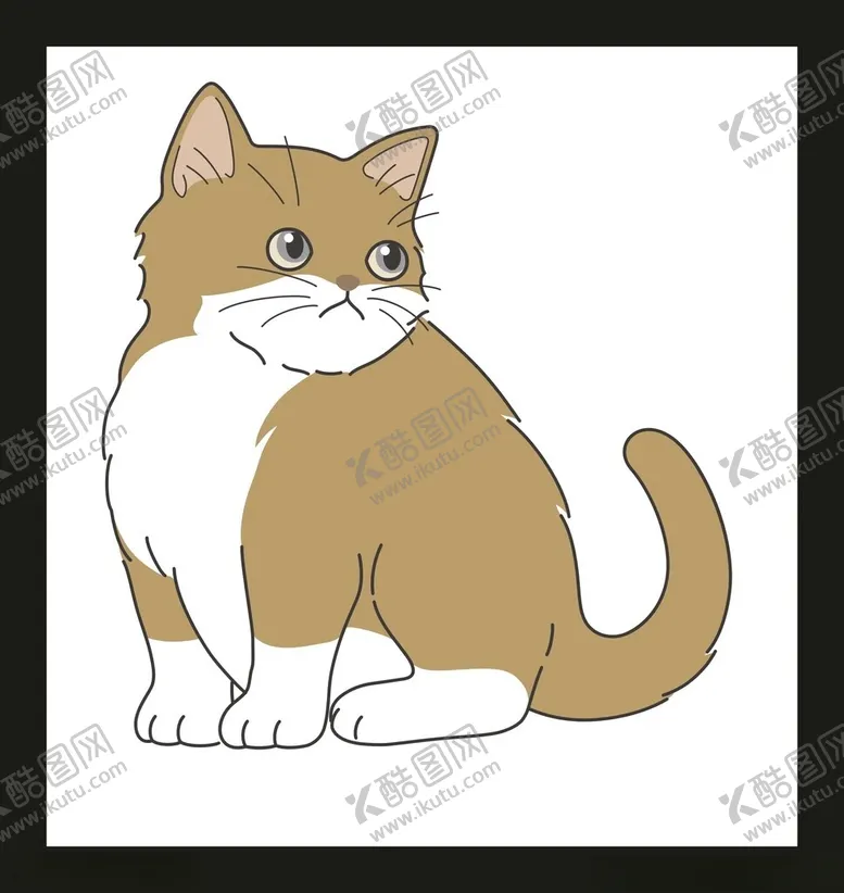 编号：38304702222237394739【酷图网】源文件下载-手绘卡通小猫