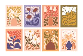 手绘植物插画艺术作品