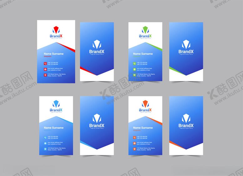 编号：67360904150059366545【酷图网】源文件下载-蓝色商务名片