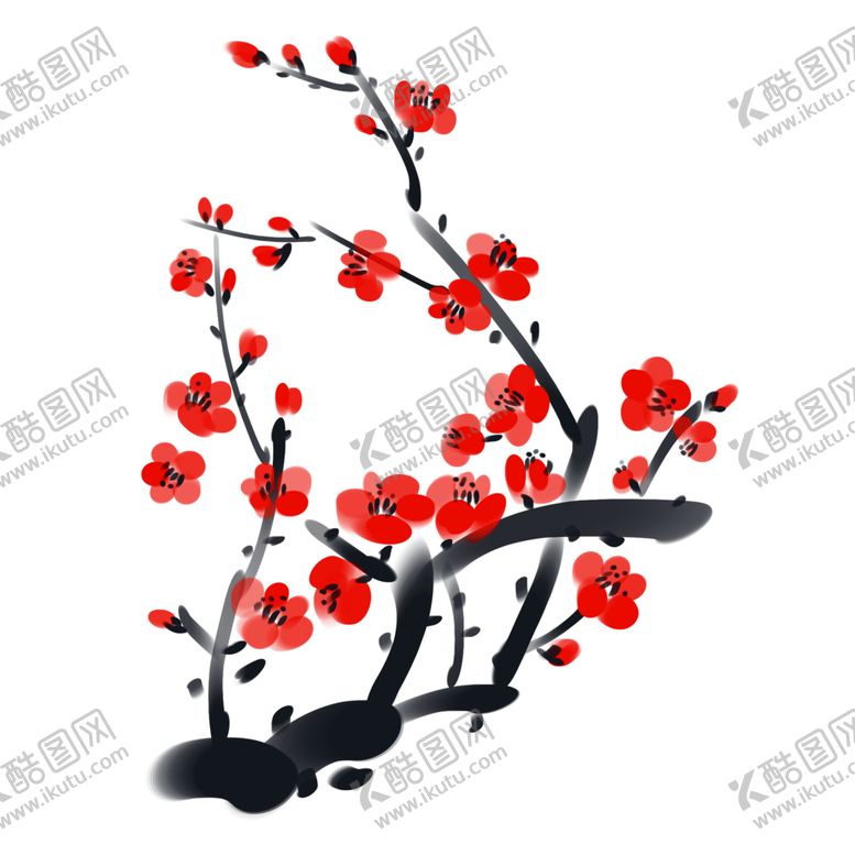 编号：75367005121920533251【酷图网】源文件下载-中国风水墨梅
