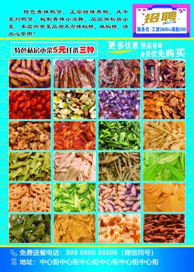 品品湘鸭颈王宣传单页