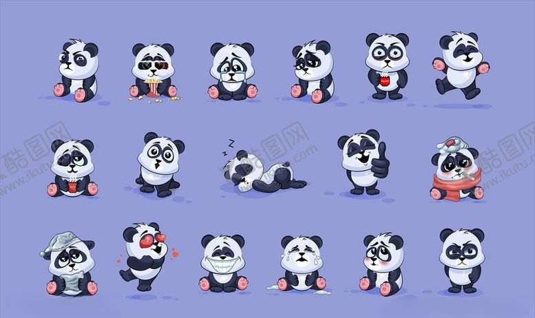 编号：92147310241108108139【酷图网】源文件下载-卡通熊猫