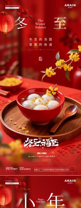 地产冬至饺子场景摄影海报