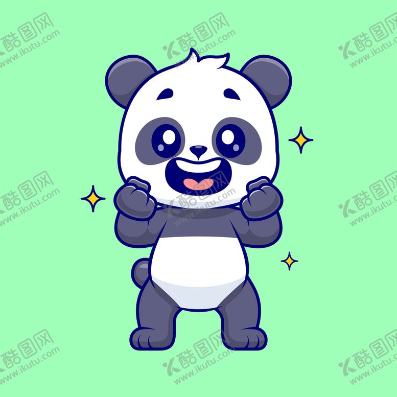 编号：85640109241057294672【酷图网】源文件下载-可爱卡通熊猫
