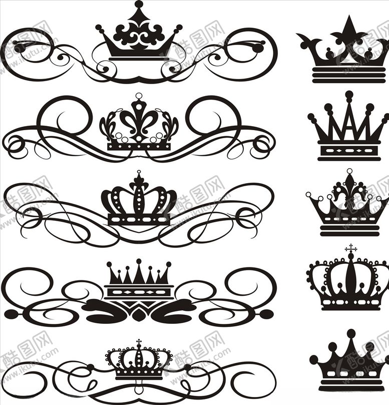 编号：44244910011512423619【酷图网】源文件下载-欧式花纹皇冠