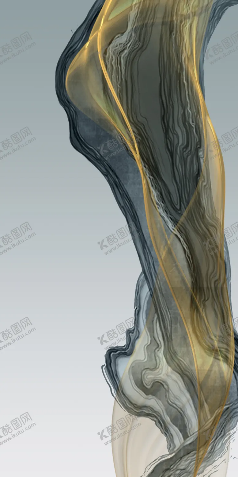 编号：97535006301310311235【酷图网】源文件下载-简约晶瓷抽象烁金线条装饰画