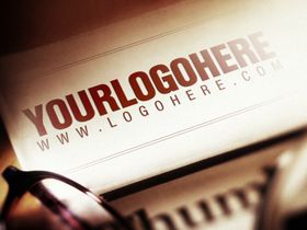 LOGO样机logo应用文件袋效效果图立体字效果图