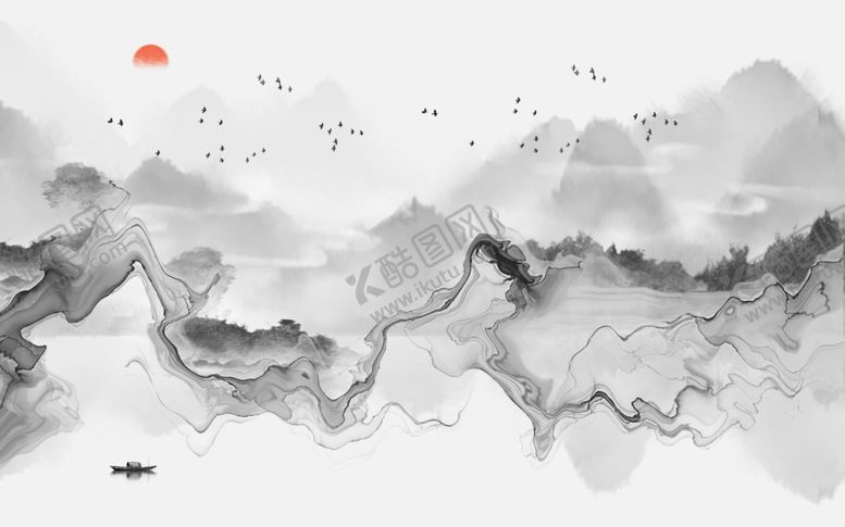编号：71203709190543315337【酷图网】源文件下载-水墨山水墨迹