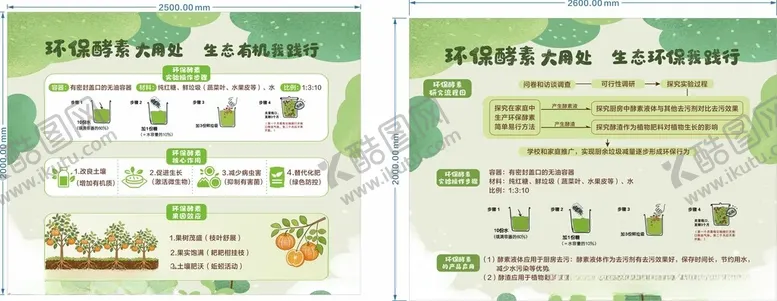 编号：20525404041443289429【酷图网】源文件下载-环保酵素小清新海报宣传模版