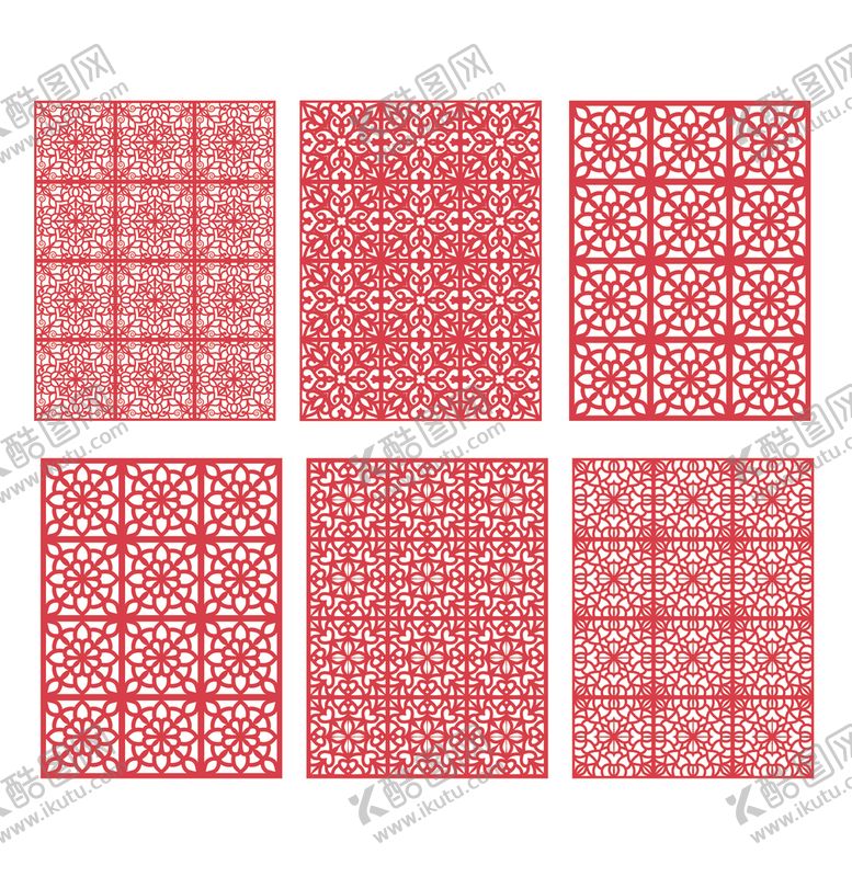 编号：67047210140127127378【酷图网】源文件下载-古典门窗花纹