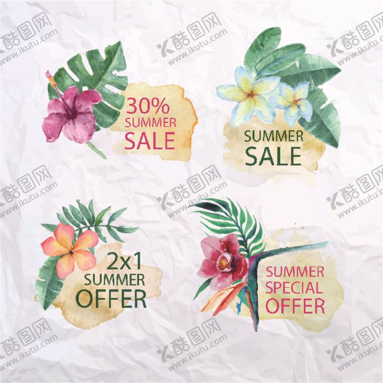 编号：55565310111053154940【酷图网】源文件下载-创意花纹促销标签