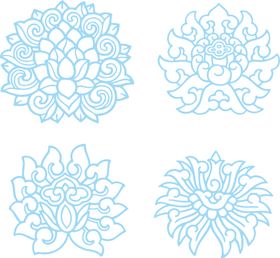 云纹中式花中式边框欧式祥鹤