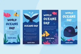 海洋日宣传海报设计