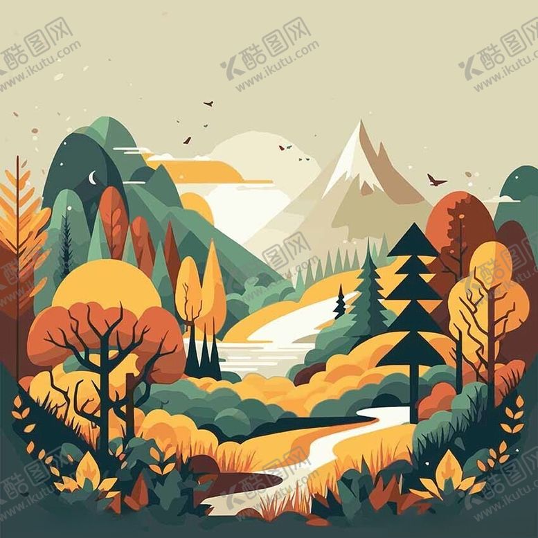 编号：60530402021422053337【酷图网】源文件下载-风景建筑插画