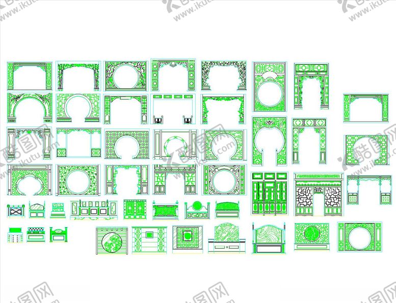 编号：35829709141925024976【酷图网】源文件下载-中式隔断