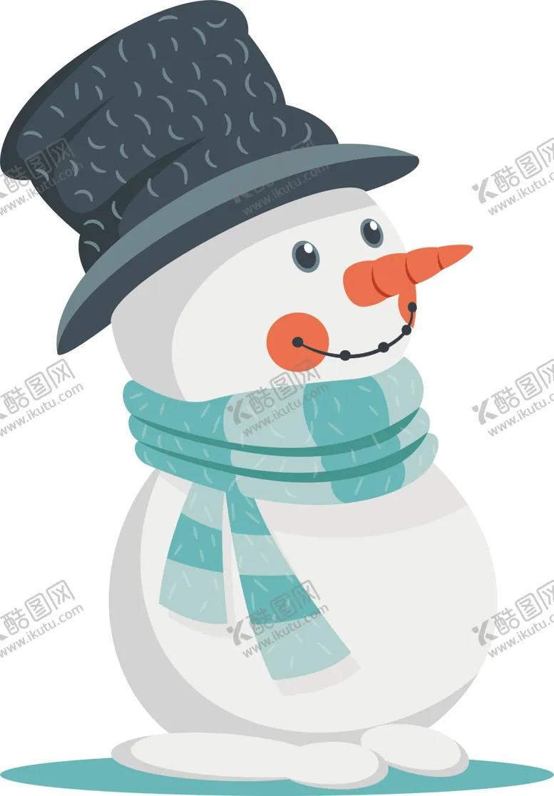 编号：70250202120755541126【酷图网】源文件下载-戴礼帽的雪人