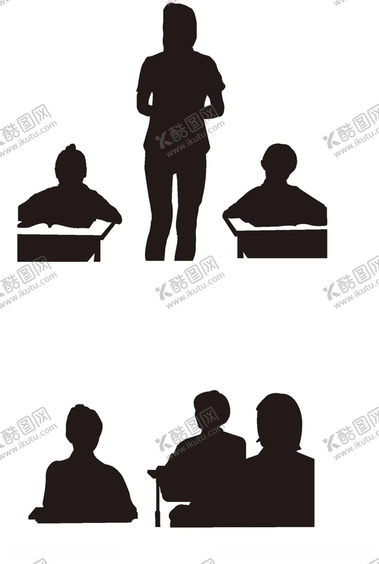 编号：27966106281818164778【酷图网】源文件下载-老师学生剪影