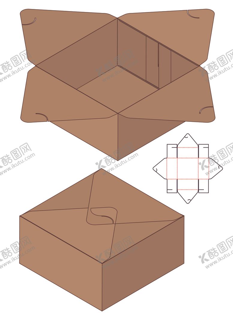 编号：52174907060257452243【酷图网】源文件下载-纸质包装盒刀模设计图