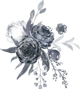 水彩花朵装饰图案
