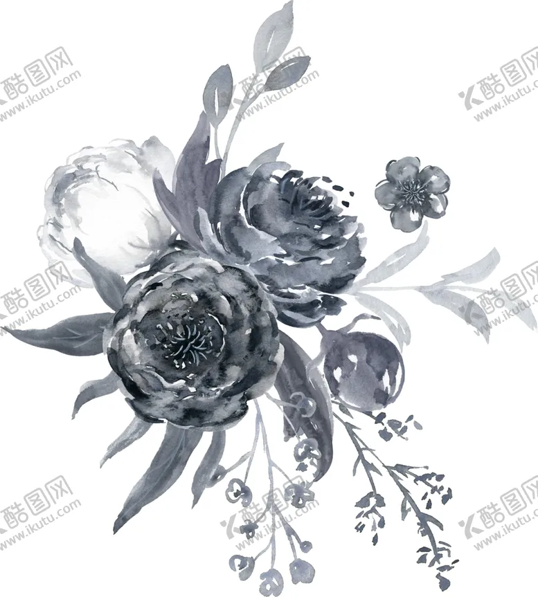 编号：99765006300801577628【酷图网】源文件下载-水彩花朵装饰图案