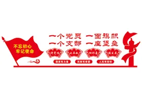党建文化墙不忘初心支部制度展厅展