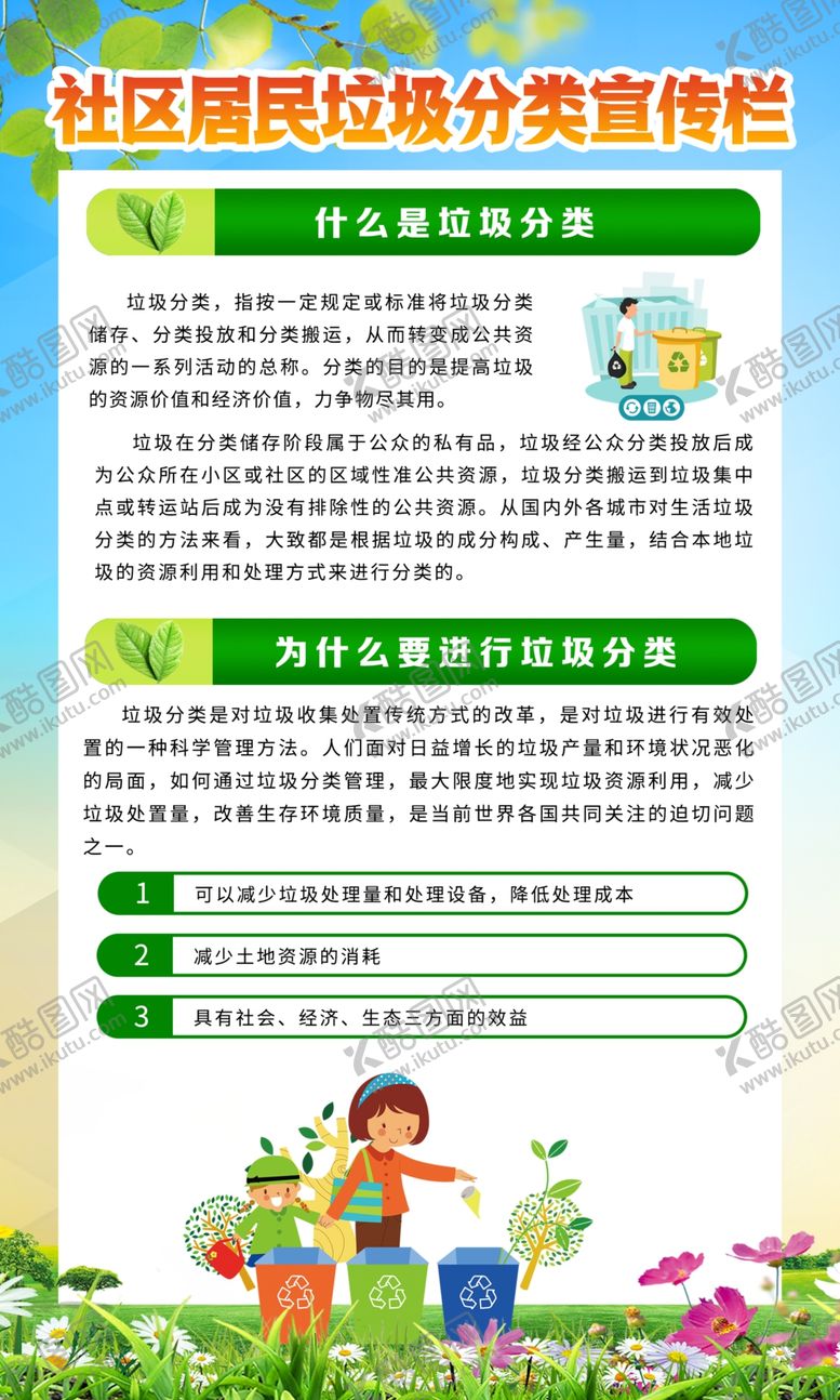 编号：79498005081843425322【酷图网】源文件下载-社区垃圾分类公益宣传海报素材