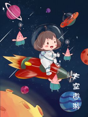 宇航员星空海报