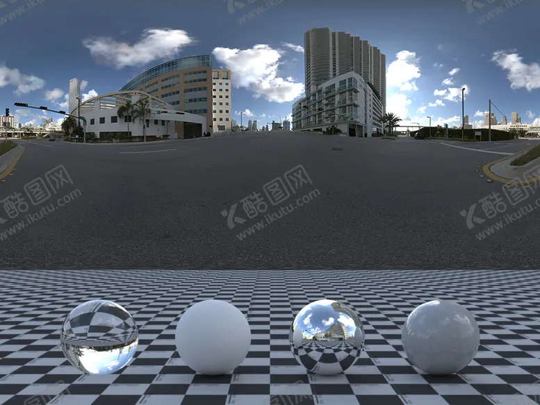 编号：81303902161839589119【酷图网】源文件下载-C4D城市街道贴图HDR贴图