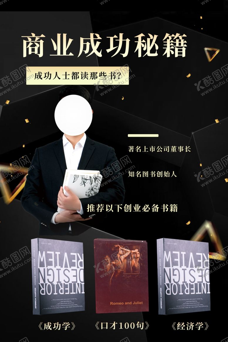 编号：27252709191348574368【酷图网】源文件下载-商业成功秘籍海报