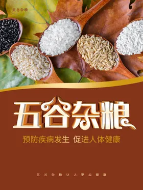 五谷杂粮海报超市单面