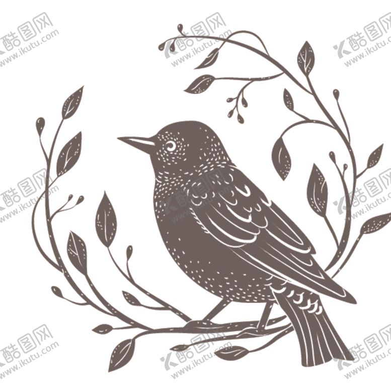 编号：25718209101416407887【酷图网】源文件下载-卡通花鸟装饰图案