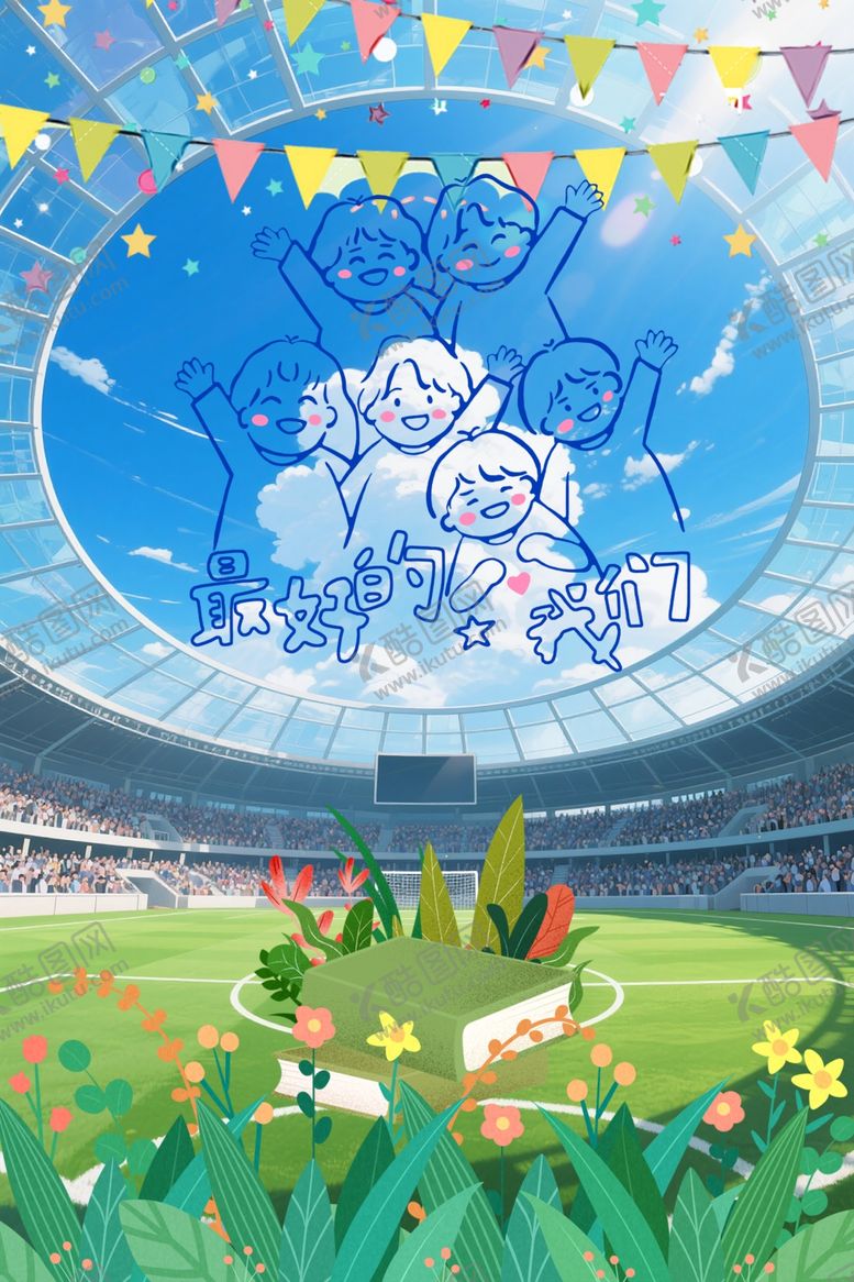 编号：59580204060103209876【酷图网】源文件下载-梦幻卡通风格体育场场景