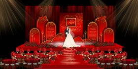 红金几何婚礼