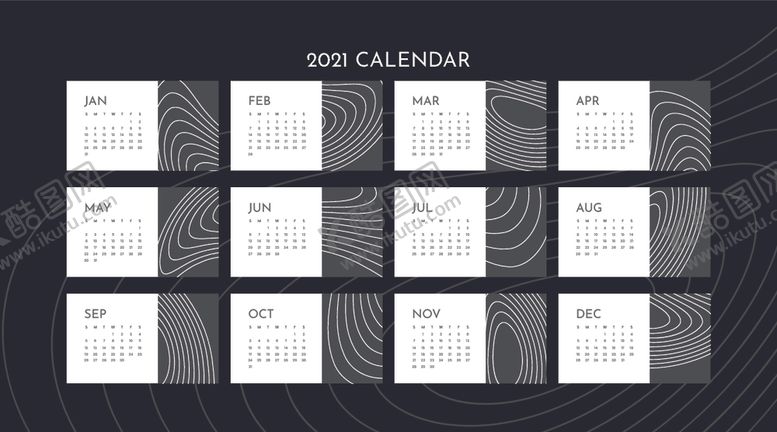 编号：12181009190918499933【酷图网】源文件下载-2021年日历